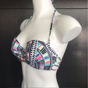 California Waves bandeau bikini top strapless